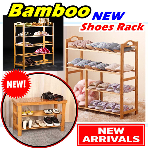 Qoo10 Bamboo Shoes Rack Furniture Deco