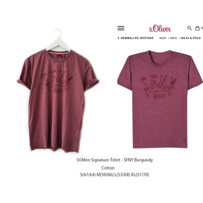 SOMEN Signature Tshirt SFNY Burgundy