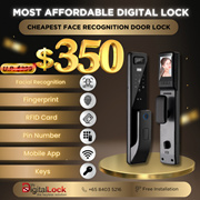 [ Clearance Sales  ] Face Recognition Push Pull Digital Door Lock with Door Viewer – C12