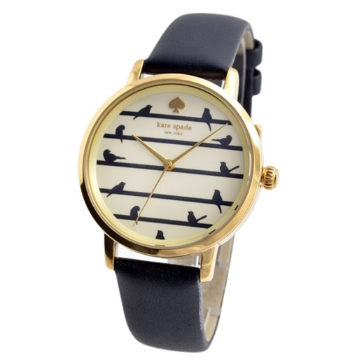 Qoo10 - Kate Spade Watch Ladies Watch Metro Bird Navy Leather KSW1022  Business... : Watches