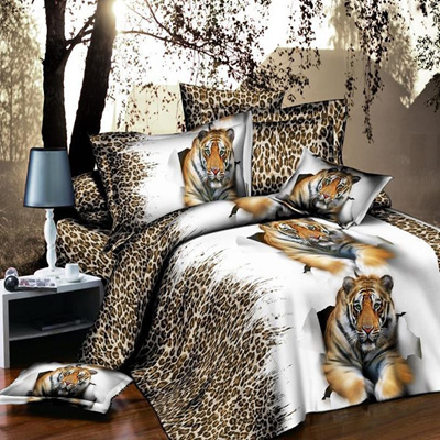 Qoo10 Contracted 4piece 3d The Tiger Bedding Set Animal Duvet