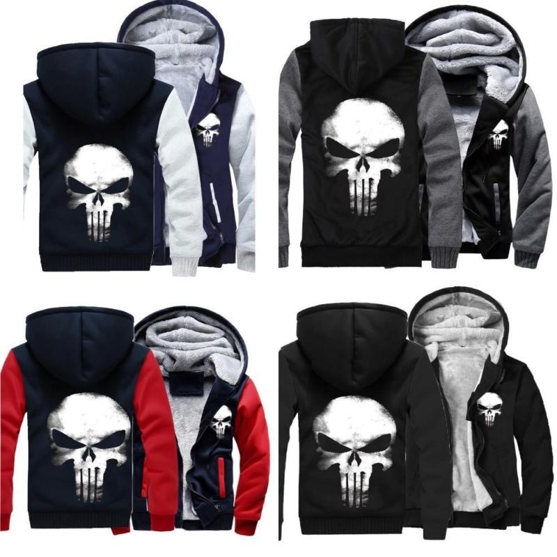 skull zipper hoodie