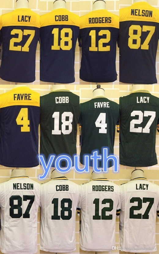 Youth jerseys #12 Aaron Rodgers 