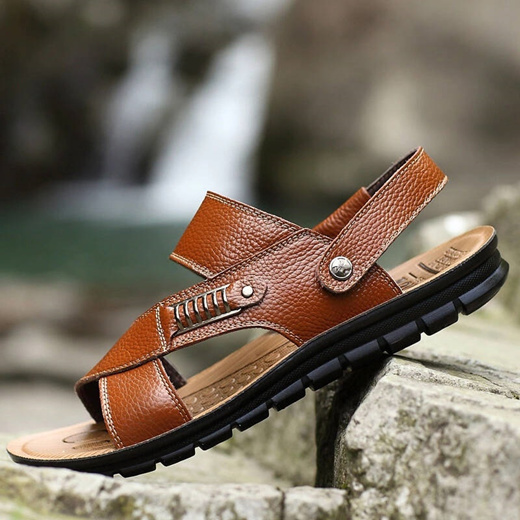 leather beach shoes