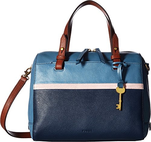 fossil rachel satchel blue multi