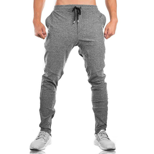 Qoo10 - Men s Gym Training Jogging Pants Zip pocket cotton Sports ...