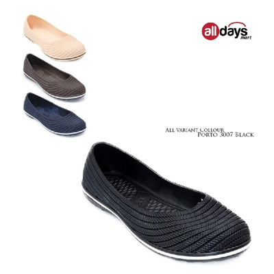 Qoo10 4 Colors Option Sepatu  Flat Wanita  Porto 3007 