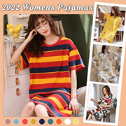 [Buy 5 free shipping] 2022 New Pajamas Womens Korean style nightdress short-sleeved summer home wear