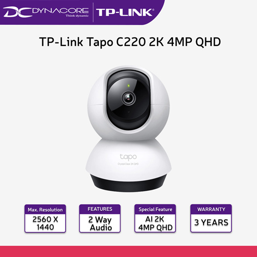 Qoo10 - TP-Link Tapo C220 2K 4MP QHD Pan/Tilt AI Home Security Wi-Fi IP  Camera : TV, Camera & Aud