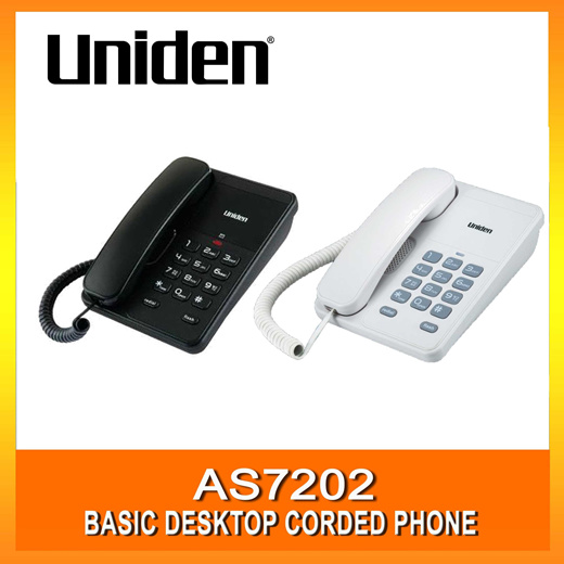 Uniden Basic Desktop Phone AS7202 Black