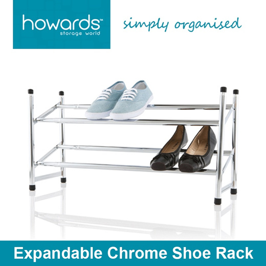 Expandable Chrome Shoe Rack : Furniture 