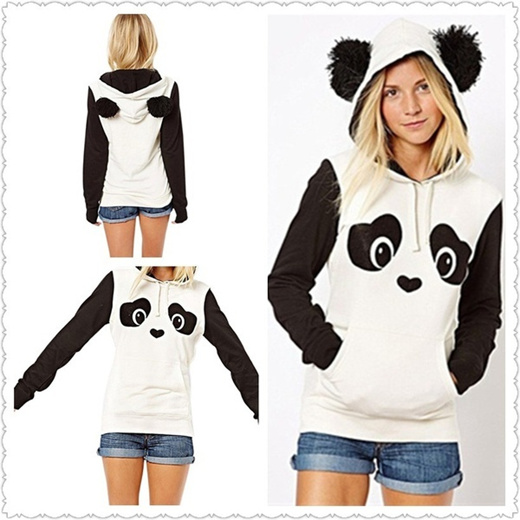 panda sweatshirt with ears