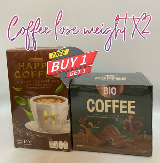 Qoo10 - 1 free 1 box * bio coffee+happy coffee eat lessweight