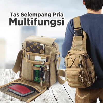  Qoo10  Tas  Selempang Pria Multifungsi Premium Quality 