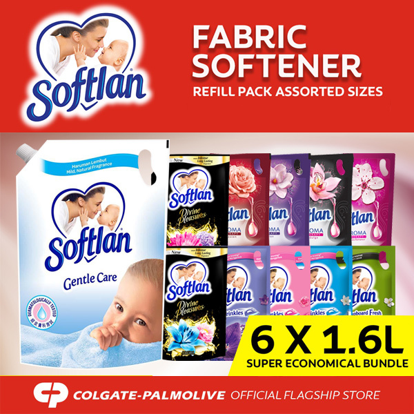 Softlan Fabric Conditioner Refill 1.4L - 1.6L [Bundle of 6]