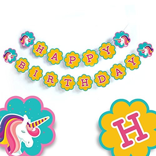 Qoo10 Boston Creative Company Unicorn Party Supplies Happy