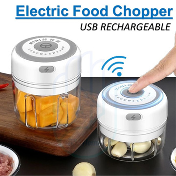 100/250ml Rechargeable USB Electric Chopper Meat Grinder Shredder Salad  Maker Garlic Onion Slicer Cutter Mixer