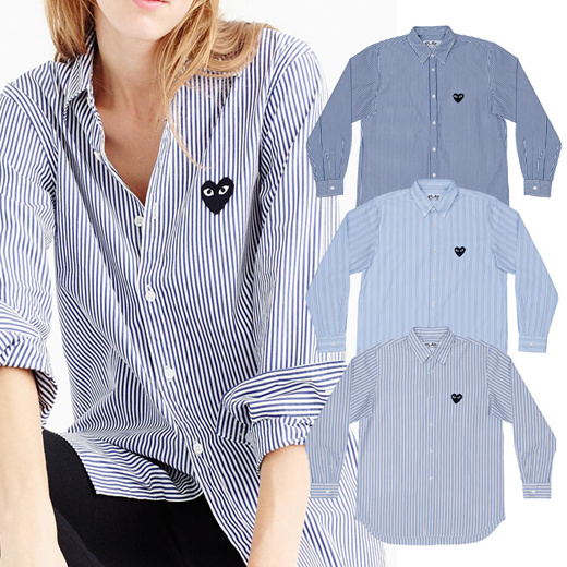 comme des garcons women's striped shirt