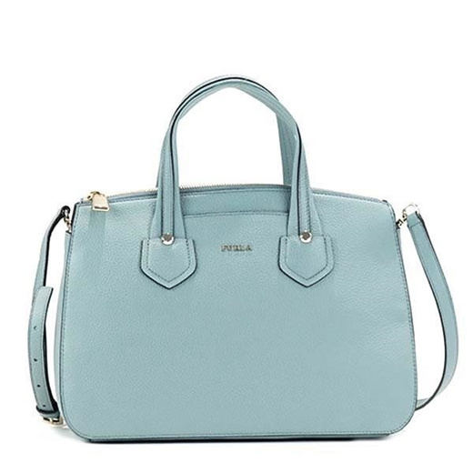 Miu Miu Large Logo Tote Bag in Natural & Azzurro