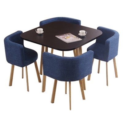 Spacious Coffee Dining Set - Fabric Seat (1+4)