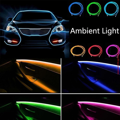 2m Car Atmosphere Lights Interior Strip Car Decoration Lamp Led Light Cold Lamp