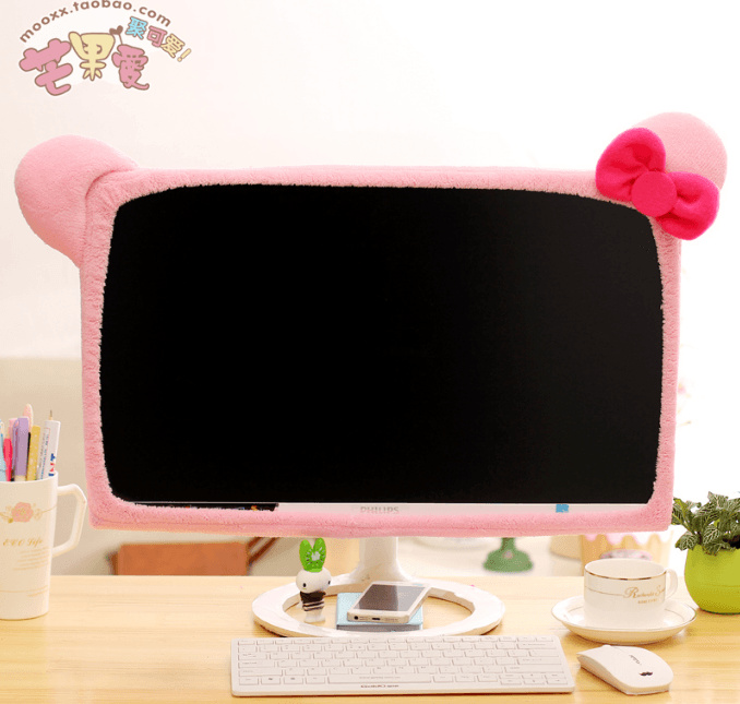 Qoo10 Korean Hello Kitty Monitor Set Cute Cartoon Computer