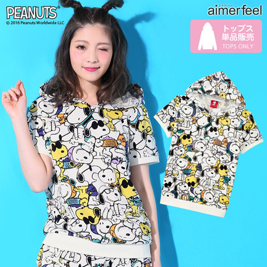 Qoo10 - Tops Character Snoopy Fashion Pullover Parka individually