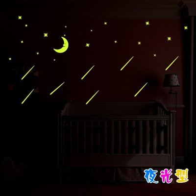 Glow In The Dark Wall Ceiling Light Moon Star Stickers Bedroom Art D Cor Home