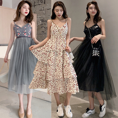 chiffon korean dress