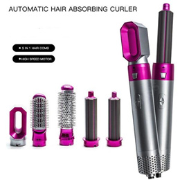 Beauty Salon Dryer 5 in 1 Curling Iron Hot Air Comb Curly Straight Dual Use Beauty Hair Dryer