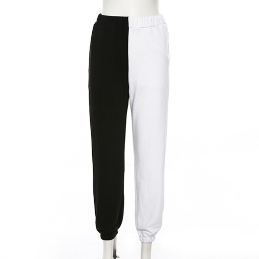 black high waisted jogger pants