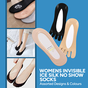 Women invisible ice silk no show socks (3 pairs)