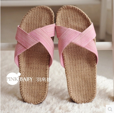 Qoo10 - Jin Shuo flax household slippers slippers summer cool slippers  female  : Shoes