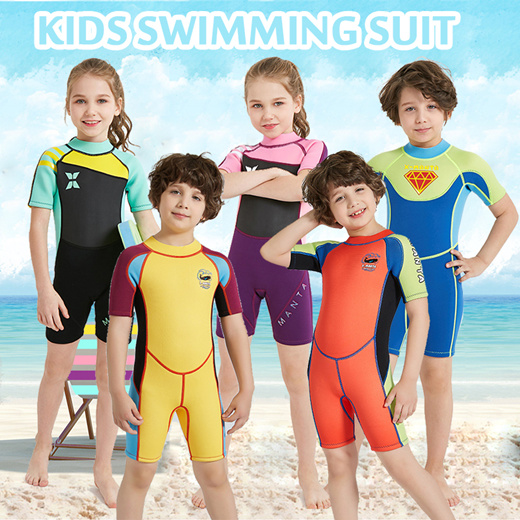 swimming suit with short sleeves