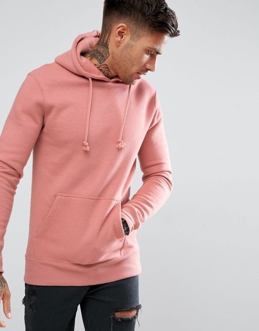 pull and bear pink hoodie