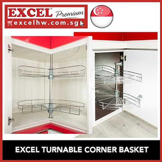 EXCEL - 180 Deg Turnable Corner Basket — Excel Hardware