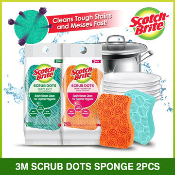 Libman Power Scrub Dots Kitchen and Bath Sponges (2-Count) 336