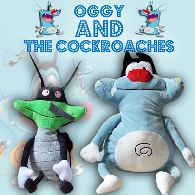 Qoo10 - TV series : Oggy and the Cockroaches Doll / Barney 