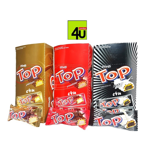 Qoo10 - Delfi TOP Wafer - Chocolate Black in White Strawberry - 24x9 gr :  Cakes & Snacks