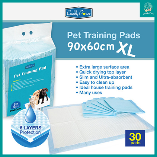 [Cuddly Paws] 30pcs XL 90x60cm Ultra-absorbent Pets Training Pee Pads