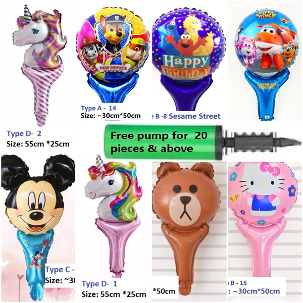 Buy 10 get 1 free! Buy 20 balloons get free pump. Handheld balloons! Birthday party kids Deals for only S$2.9 instead of S$2.9