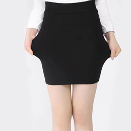 CHEEKY Bum-out Latex Rubber Miniskirt Womens Bodycon Pencil High