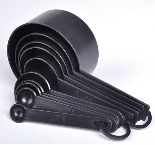 10pcs Black Plastic Measuring Spoon Cup Tool Cooking Scoop