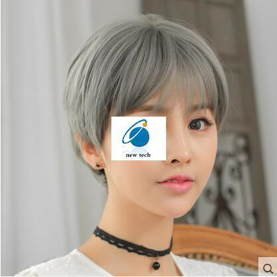 Qoo10 Female Short Hair Wig Lifelike Fake Wig Korea Fluffy