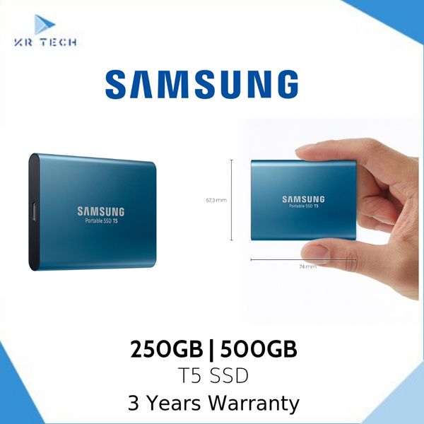 ** Stok Lokal ** Samsung T5 SSD Eksternal 250GB / 500GB - Garansi 3 Tahun