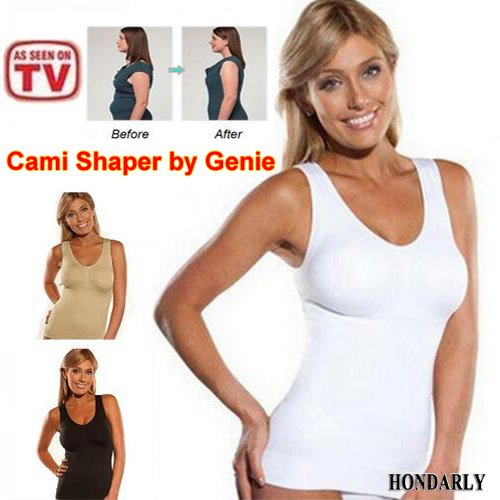 Women's Cami Body Shaper Genie Bra Tank Top Firm Tummy Control