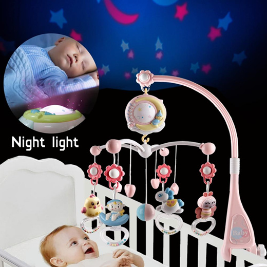 Qoo10 Outlet Baby Rattles Crib Mobiles Toy Holder Rotating