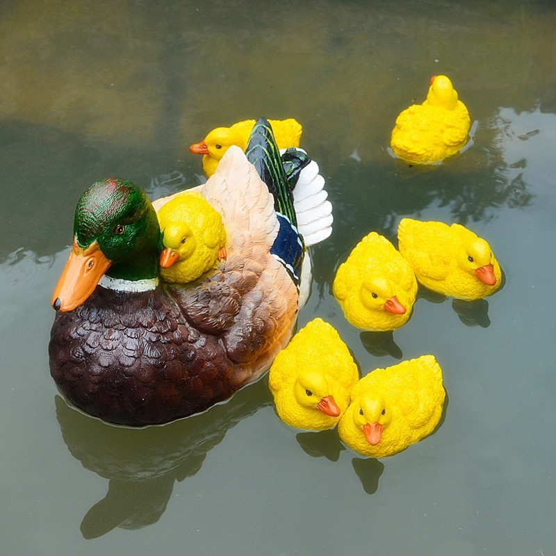 Qoo10 Cute Resin Floating Duck Statue Outdoor Garden Pond Fish Tank Decorati Tools Gardenin