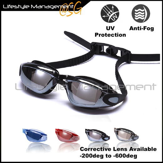 Optical 1.5 to 10.00 Myopia Swimming Goggles Anti-Fog UV Waterproof Glasses SD 