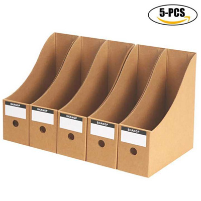 Qoo10 5pcs File Magazine Holder Kraft Paper File Rack Box